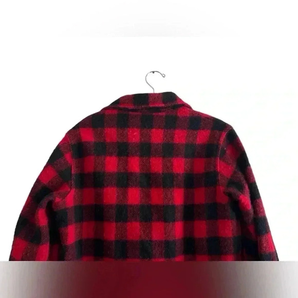 VTG Woolrich Buffalo Plaid Wool Mackinaw Cruiser Hunting Jacket Sz 18 - Picture 4 of 14